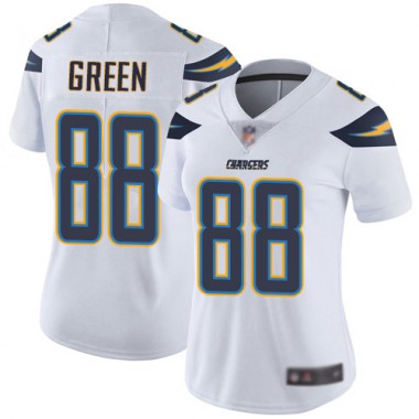 Los Angeles Chargers NFL Football Virgil Green White Jersey Women Limited 88 Road Vapor Untouchable